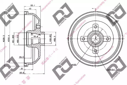 Тормозный барабан DJ PARTS BR1053